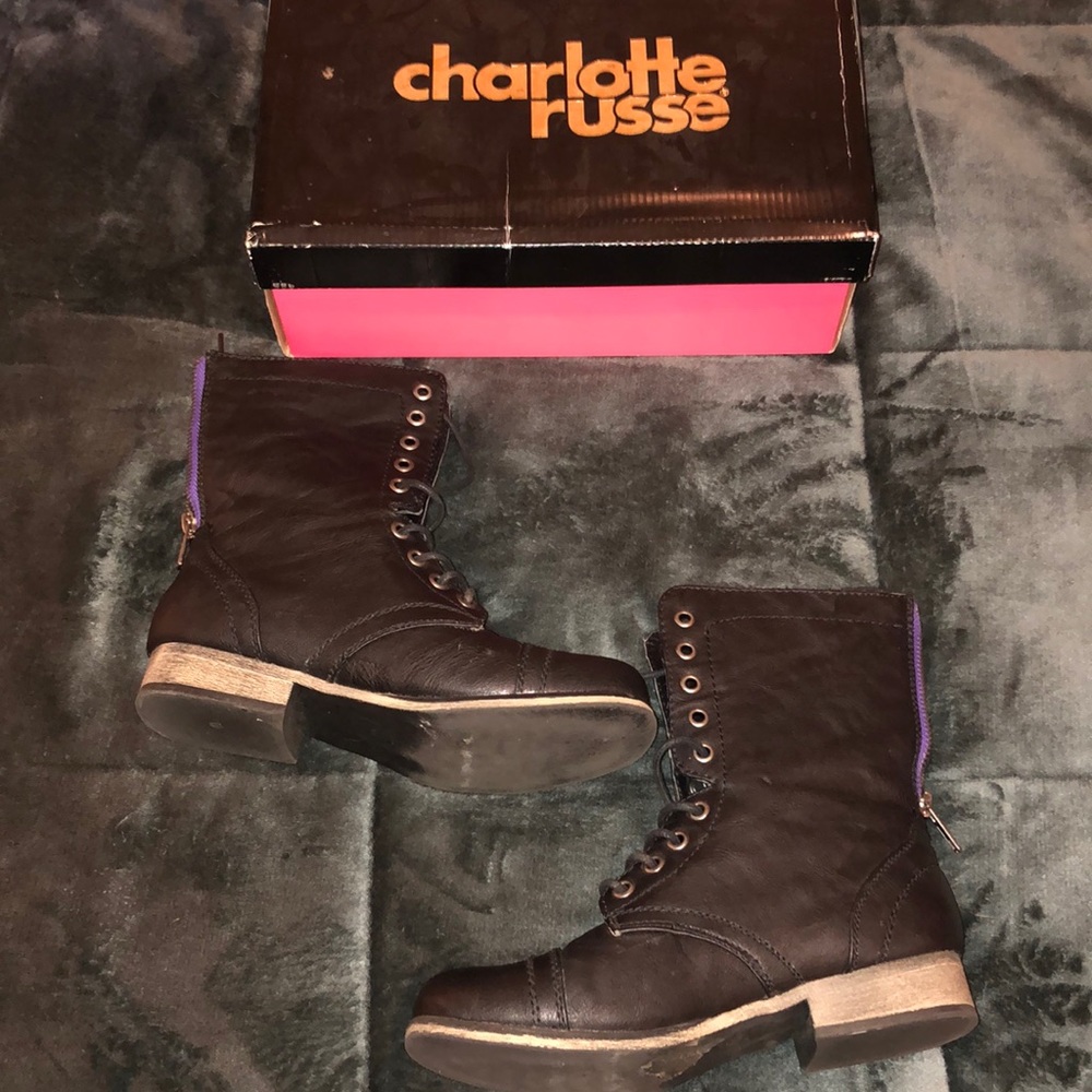 Black Lace-up Boots